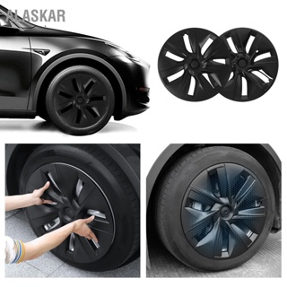 ALASKAR 4Pcs Hubcap ล้อครอบคลุมสไตล์ทนทานสวมใส่ 19 นิ้ว Hubcaps สำหรับ Tesla รุ่น Y 2020 ถึง 2023