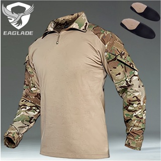 Eaglade เสื้อเชิ้ตยาว ลายกบยุทธวิธี YDJX-G2-HXLT In CP ยืดหยุ่น ป้องกันข้อศอก