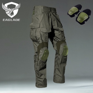 Eaglade กางเกงยุทธวิธี ลายกบ YDJX-G3CK สีเขียว กันน้ํา ทนต่อการสึกหรอ ป้องกันเข่า