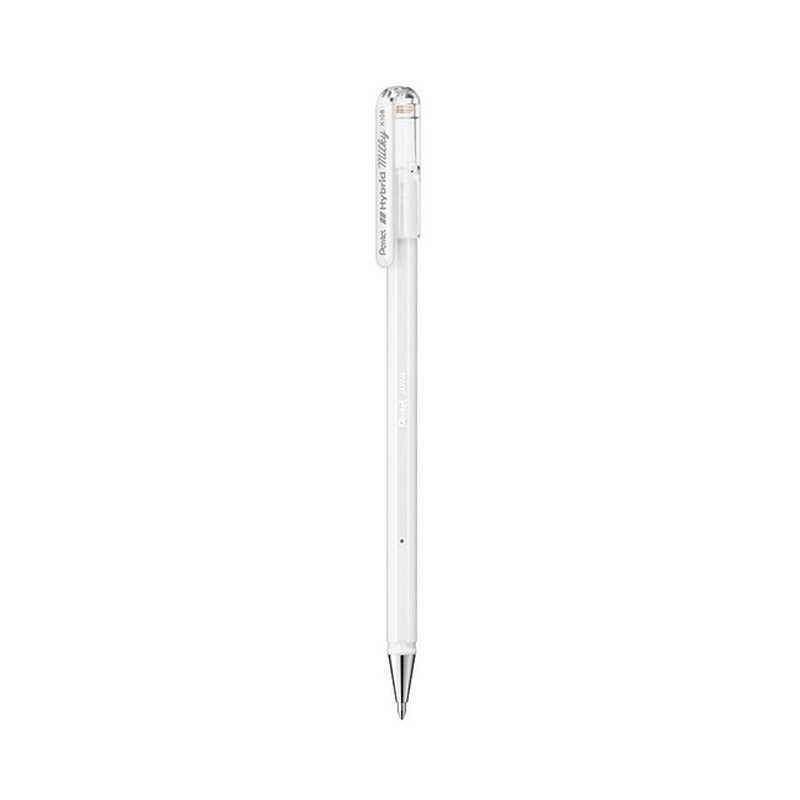 pentel-ปากกาเจล-hybrid-milky-0-8มม-สีขาว