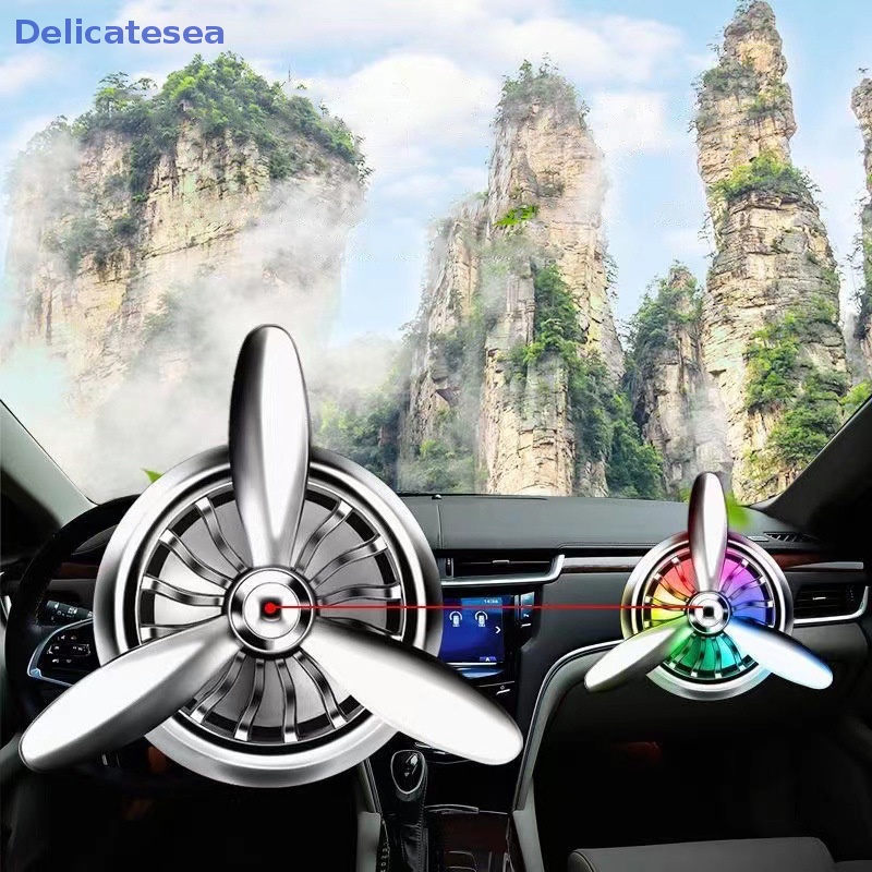 delicatesea-ไฟ-led-ปรับอากาศในรถยนต์-รูปใบพัด-คลิประบายอากาศ-พัดลม-ยานพาหนะ-อุปกรณ์ตกแต่งภายในรถยนต์