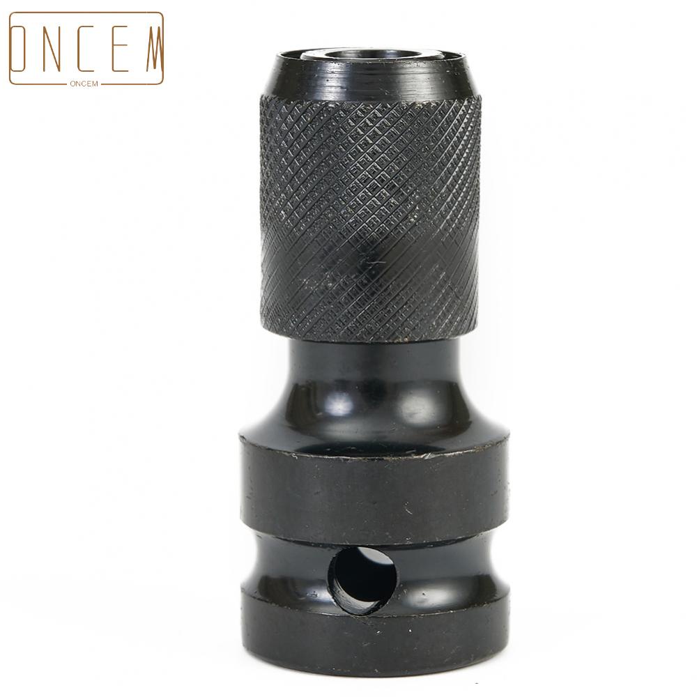 【ONCEMOREAGAIN】Tungsten Steel Quick Release Impact Wrench Chuck Converter with 1/2" Square