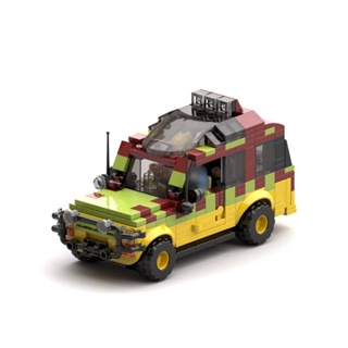  Jurassic Park World Camper Touring Auto Explorer Soldier Building Blocks Willis ของเล่นตัวต่อเลโก้ ของขวัญสําหรับเด็ก