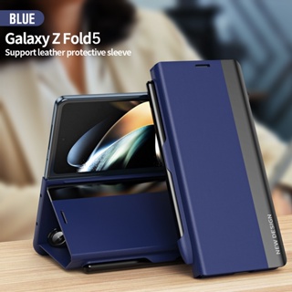 เคสหนัง PU ฝาพับ พร้อมช่องใส่ปากกา สําหรับ Samsung Galaxy Z Fold 5 Z Fold 4 Z Fold 3 Fold 2