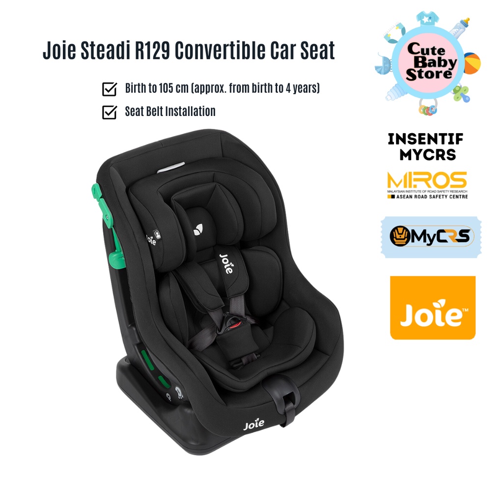 Joie Steadi R129 Convertible Car Seat พร้อมการติดตั้งเข็มขัดนิรภัย ...