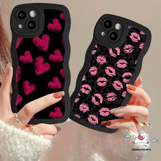 เคสโทรศัพท์มือถือ ขอบหยัก พิมพ์ลายหัวใจ สีน้ํามัน สําหรับ Vivo Y12 Y35 Y36 Y02 T Y22 Y15 Y11 Y20 Y16 Y91 Y17 V25 E Y21 Y12s Y15s Y21s Y02s Y30 Y91C Y22s Y12i Y33s Y15A V21 Y50 V20 Y93 เคส