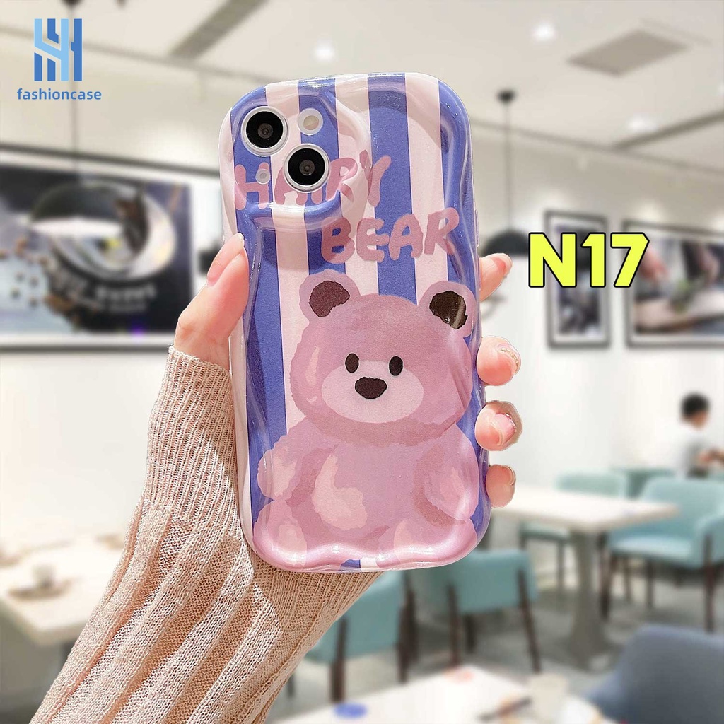 เคสโทรศัพท์มือถือ-ขอบโค้ง-ลายหมีสตรอเบอร์รี่-3d-แวววาว-สําหรับ-samsung-a22-a52-a13-a14-a32-a12-a03-a04-a04s-a03s-a23-a50-a02s-a51-a24-a20-a50s-a30s-a52s-a30-m12-m22-m32-a125-a13-lie-a14-lte-a037f-f12-