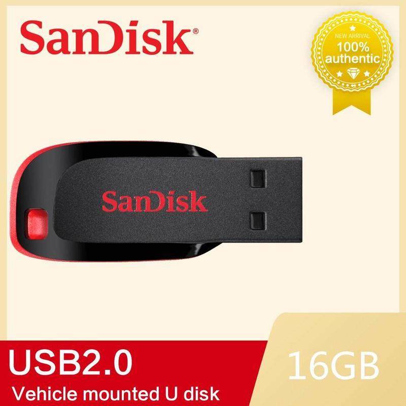 sandisk-flash-drive-cruzer-blade-16gb-32gb-64gb-black-red-cz50-usb-2-0-แฟลชไดร์ฟ-usb-flash-drive