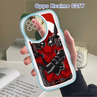 สําหรับ Realme C2 C11 2021 C12 C15 C20 C20A C21 C21Y C25Y C25 C25S C30 เคสโทรศัพท์มือถือแบบนิ่ม กันกระแทก กันรอยกล้อง ลายการ์ตูนมาร์เวล หยัก สร้างสรรค์