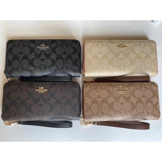 Long Zip Around Wallet C4452 กระเป๋าสตางค์ผู้หญิง แท้ COAC H กระเป๋าสตางค์ซิปยาว