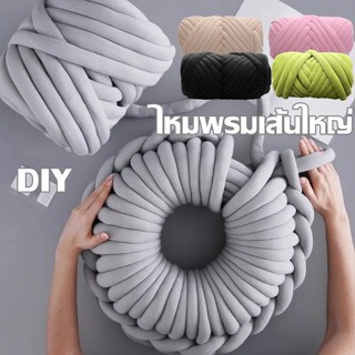 เส้นด้ายถักโครเชต์ กํามะหยี่ ผ้าห่มถักโครเชต์ DIY 500กรัม สําหรับเย็บกระเป๋า ซักได้ สาหรับถักนิตติ้ง