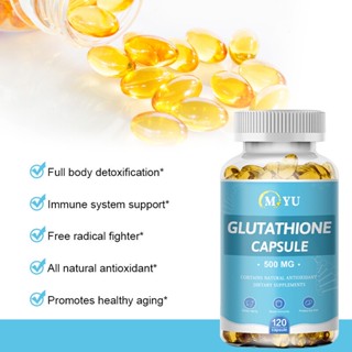 Glutathione + Collagen - สารต้านอนุมูลอิสระ บํารุง และทําให้ผิวกระจ่างใส ให้ความชุ่มชื้นแก่ผิว ต่อต้านริ้วรอย ช่วยให้เส้นผม เล็บ และสุขภาพผิว