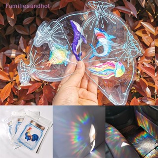 Familiesandhot&gt; สติกเกอร์ติดกระจกไฟฟ้าสถิตย์ ลาย Sun catcher สําหรับหน้าต่าง