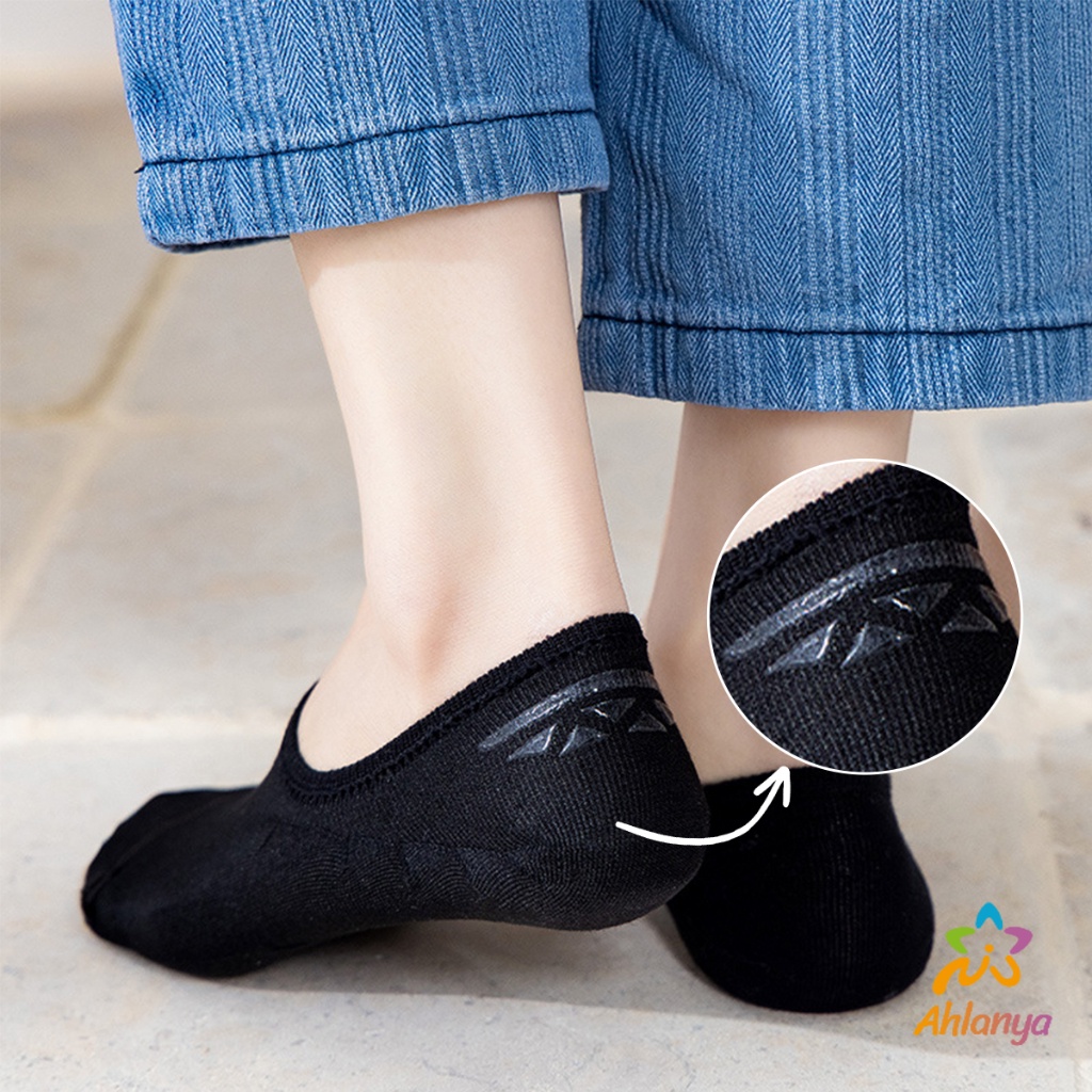 ahlanya-ถุงเท้าผู้หญิง-สีลูกกวาด-ถุงเท้าข้อสั้น-ผ้านุ่มใส่สบายเพ้นท์น้องหมีน่ารัก-womens-socks