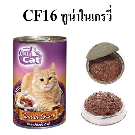 ยกลังx-24-กระป๋อง-อาหารแมว-catty-cat-ชนิดเปียก-กระป๋อง-400-g-ในเยลลี่และเกรวี่