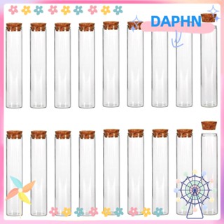 DAPHS หลอดทดลองวิทยาศาสตร์ แบบใส แก้ว 25×120 มม. พร้อมจุกไม้คอร์ก สําหรับจัดเก็บลูกอม 18 ชิ้น