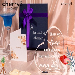 Cherry3 แก้วคริสตัลใส รูปหัวใจ ของขวัญวันพ่อ วันสูญเสียความเสียใจ สําหรับของขวัญ