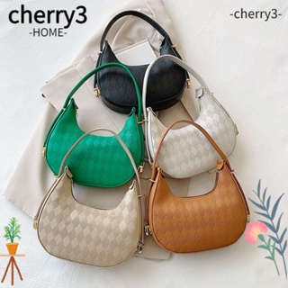 CHERRY3 กระเป๋าถือ สีพื้น แบบเรียบง่าย แฟชั่นสําหรับสตรี