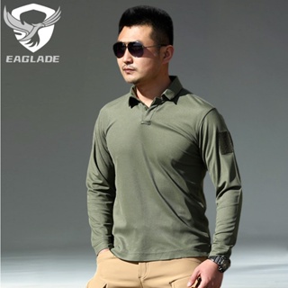 Eaglade เสื้อยืดยุทธวิธี สําหรับผู้ชาย IXLP สีเขียว ยืดหยุ่น แห้งเร็ว