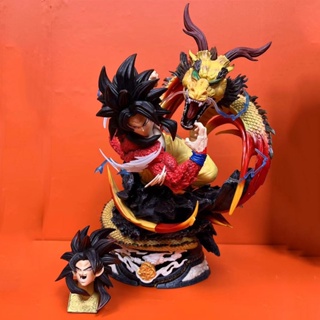 [New product in stock] Dragon Ball LS Dragon Fist Super four Monkey King hand-made double-headed carving 40cm statue model birthday gift ornament TMRE