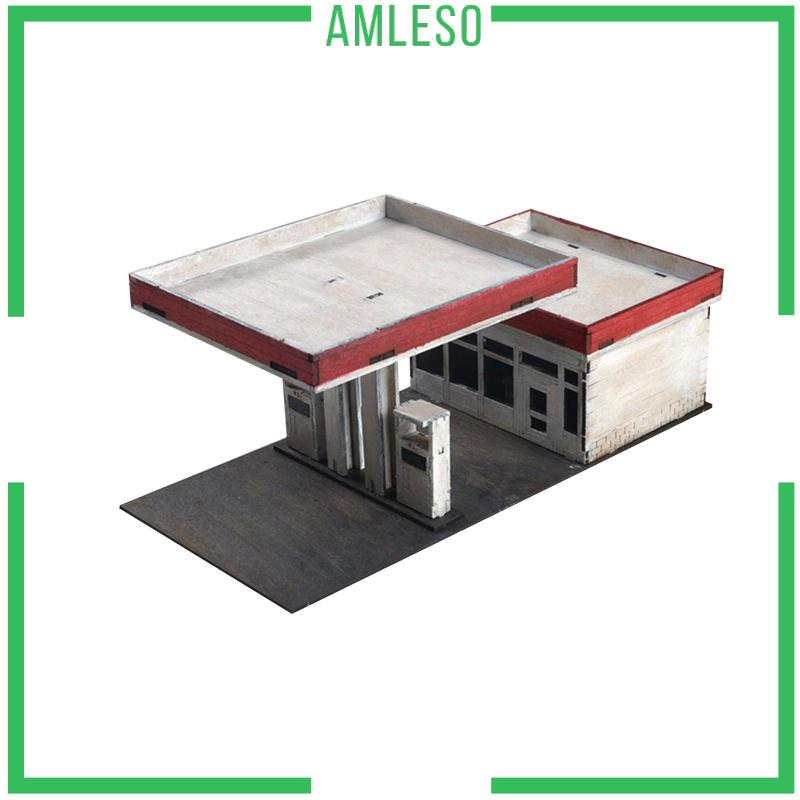 amleso-โมเดลตัวต่อ-รูปสถานีแก๊ส-1-72-1-64-ฉากสถาปัตยกรรม-3d-อุปกรณ์เสริม-สําหรับตกแต่งโต๊ะทราย-รถไฟ
