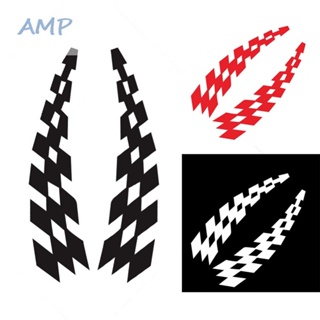 ⚡NEW 8⚡2pcs Car Racing Flag Stickers Decals Wheel Eyebrow Vinyls Checkered Flags