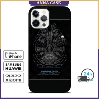 เคสโทรศัพท์มือถือ ลาย Starwars Millennium Falcon 2 สําหรับ iPhone 14 Pro Max 13 Pro Max Samsung Galaxy Note10+ S21Ultra