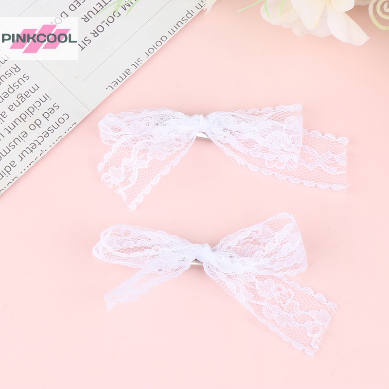 pinkcool-ขายดี-คลิปหนีบขอบลูกไม้-สีขาว-สไตล์โลลิต้า-1-คู่