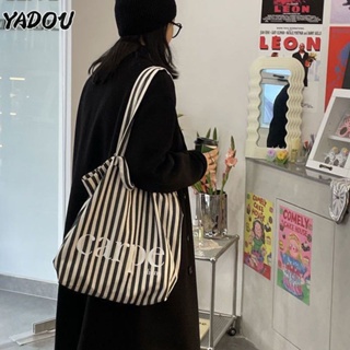 YADOU กระเป๋าโท้ทลายทางสไตล์เกาหลีกระเป๋าสะพายไหล่ความจุขนาดใหญ่อเนกประสงค์