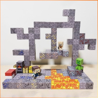 Creative Childrens Diy Building Blocks Magnet Toy My World Gaming Mine Assembled Block Building Blocks ของเล่นของขวัญ -FE