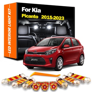 ชุดโคมไฟ Led ติดป้ายทะเบียนรถยนต์ 7 ชิ้น สําหรับ KIA Picanto 2015 2016 2017 2018 2019 2020 2021 2022 2023