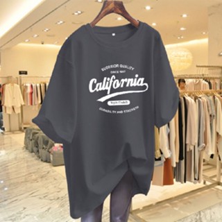 เสื้อยืดแขนสั้น ความยาวปานกลาง ทรงหลวม สไตล์เกาหลี แฟชั่นฤดูใบไม้ผลิ และฤดูร้อน สําหรับผู้หญิง MC OK2