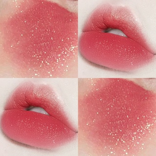 Thin flashing lip glaze velvet foggy surface matte student style light lipstick is not easy to fade and touch a cup of pure desire to look white without makeup.