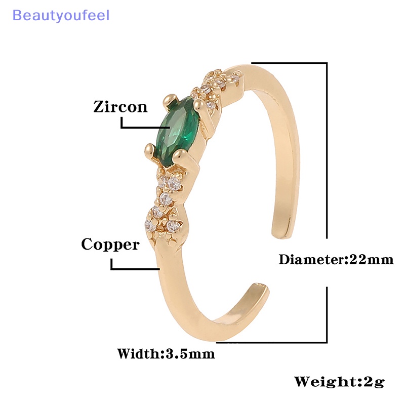 beautyoufeel-แหวนแต่งงาน-ประดับเพทาย-สีเขียวอ่อน-ปรับได้-สําหรับผู้หญิง