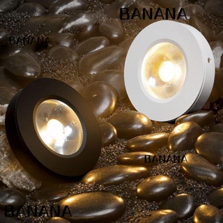 Banana1 ไฟดาวน์ไลท์ LED 7W 5W 3W บางมาก สีขาว สําหรับติดเพดาน ห้องครัว