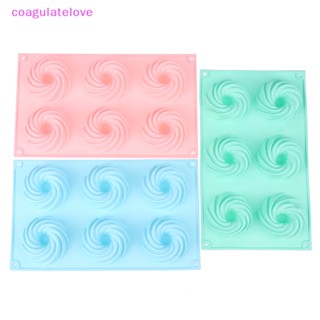 Coagulatelove แม่พิมพ์ซิลิโคน รูปเกลียว 6 ช่อง สําหรับทําเค้ก ช็อคโกแลต มูส ขนมหวาน โดนัท เบเกอรี่ DIY 1 ชิ้น [ขายดี]