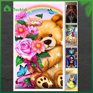 【Doub X ✮】ภาพวาดปักเพชร ทรงกลม ลายการ์ตูน 5D DIY สําหรับตกแต่งบ้าน ✮