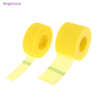 Brightstar เทปต่อขนตาปลอม สีเหลือง กราฟฟิก ความงาม เทป ป้องกันอาการแพ้ ระบายอากาศได้ ผ้าไมโครพอร์ แบบมืออาชีพ ใหม่