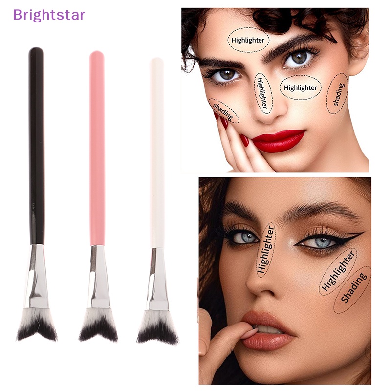 brightstar-แปรงแต่งหน้า-รูปตัว-v-สําหรับเกลี่ยอายแชโดว์-ลงคอนซีลเลอร์-ลงเครื่องสําอาง-ลงเงาจมูก