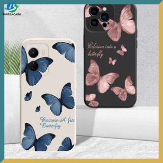 เคสโทรศัพท์มือถือ ซิลิโคนนุ่ม ลายผีเสื้อ สีฟ้า ชมพู สําหรับ OPPO A78 A58 Reno 8T A17 A77S A57 A74 A95 A15 A16 A16K A16S A54S A17K A54 A53 A12 A5S A7 3S 11k 52 92 94 37 F9 A1K A8 A9 A37