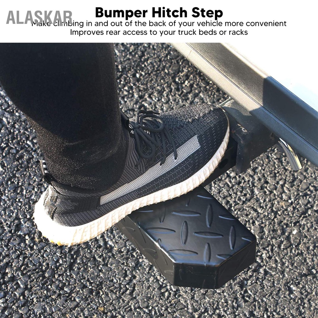 alaskar-ขั้นตอนกันชนยานยนต์-220-lbs-ความสามารถในการรับน้ำหนัก-hitch-bumper-protection-mount-bump-step-bar-guard-สำหรับรถยนต์-suv-รถบรรทุกรถปิคอัพพร้อมตัวรับสัญญาณ