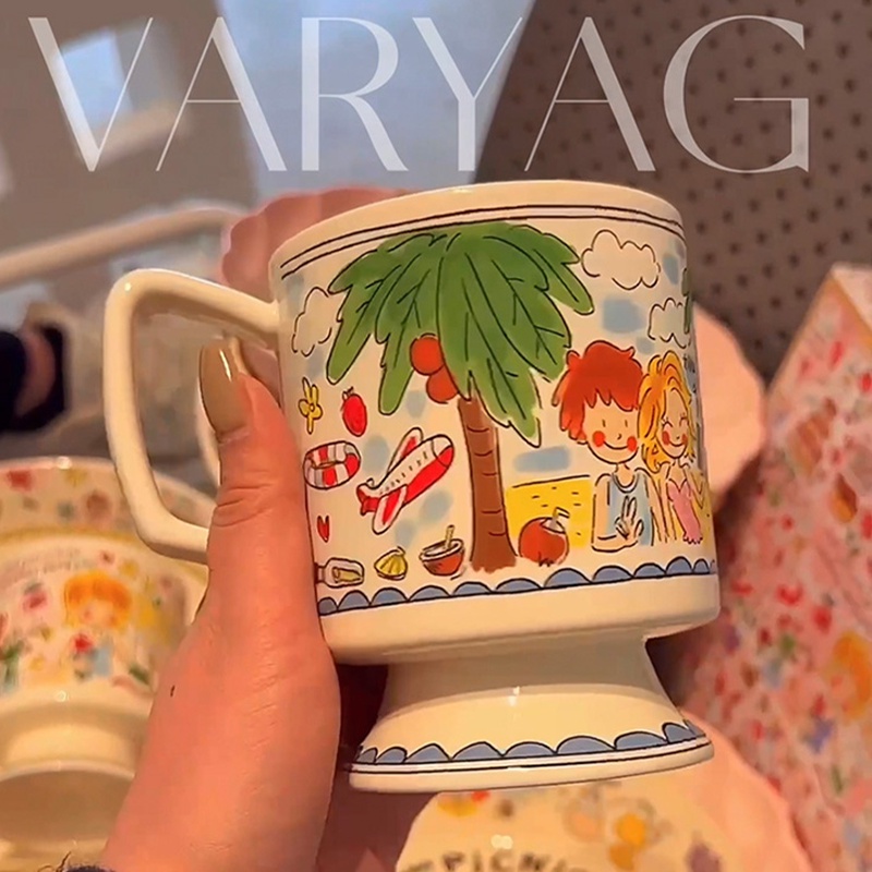 mug-น่ารักการ์ตูนถ้วยลายครามถ้วยกาแฟ