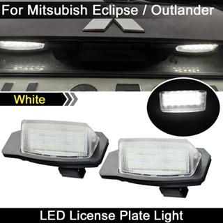 หลอดไฟ LED ติดป้ายทะเบียนรถยนต์ สีขาว สําหรับ Mitsubishi Eclipse 1 2 3 4 Eclipse Cross Outlander Lancer Sportback 2 ชิ้น