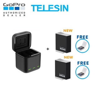 Telesin GoPro 11 / 10 / 9 Telesin Charger Box + Enduro Battery x 2 [รุ่นใหม่] ของแท้ ประกันศูนย์ 1 ปี แท่นชาร์จ + แบต...