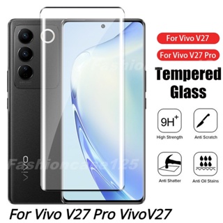 ฟิล์มกระจกนิรภัยกันรอยหน้าจอ 9D HD กันรอยขีดข่วน 9H สําหรับ Vivo V27 Pro VivoV27 V27Pro 5G 2023