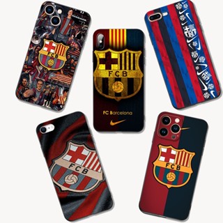 เคสโทรศัพท์มือถือ ซิลิโคนนิ่ม tpu ลาย FC Barcelona สีดํา สําหรับ iphone X XR XS max