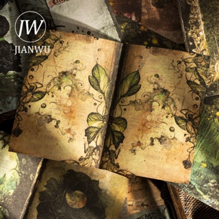 Jianwu แผ่นกระดาษ ลาย The Mysterious Manual Series สไตล์วินเทจ สําหรับตกแต่งสมุด DIY 40 แผ่น
