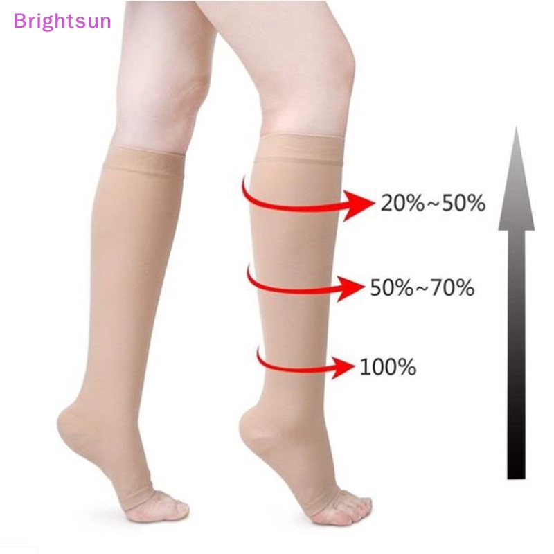 brightsun-1-คู่-ด้านล่าง-เข่า-สนับสนุน-ถุงน่อง-เส้นเลือดขอด-การไหลเวียน-การบีบอัด-ถุงเท้า-ใหม่