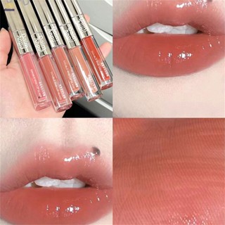 Daimanpu ลิปกลอส ลิปสติก แบบสองหัว Mirror Lip Glazeท่อสี่เหลี่ยม ให้ความชุ่มชื้น สีไม่ติดถ้วย เกลี่ยง่าย ไม่ตกร่อง ลิปกลอส 【Doom】