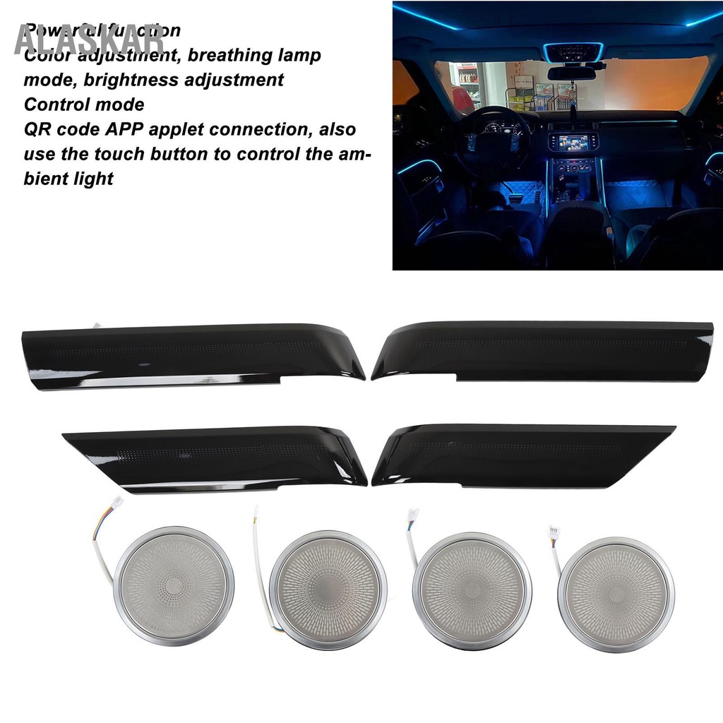 ALASKAR ภายในรถ Ambient Lighting Kit 64 สี App Control RGB เปลี่ยนแสง